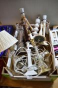 Box of Assorted Table Lamps