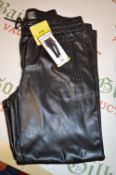 *Pair of Hillary Radley Faux Leather Trousers Black Size: Small