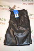 *Hillary Radley Faux Leather Trousers Black Size: Large