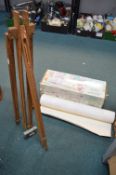 Artists Wooden Easel Plus Roll of Canvas & Propaga
