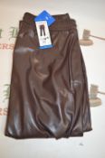 *Hillary Radley Faux Leather Trousers Brown Size: Large