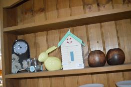 Candle Holders, Clock, and Beach Hut Box