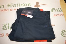 *Pair of Jachs New York Straight Fit 5 Pocket Chino Style Trousers - Black