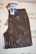 *Hillary Radley Faux Leather Trousers Black Size: Large