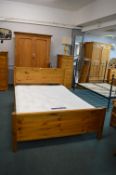 Solid Pine Double Bed with Silent Night Miracoil O