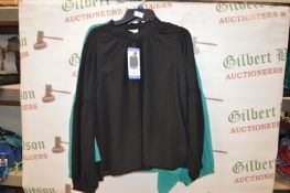 *Ella Moss Long Sleeve Button Top Size: Large: Black