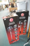 Two Hoover Stick Vacuum Cleaners (salvage/for spares)