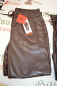 *Pair of Hillary Radley Faux Black Leather Trousers Size: Medium