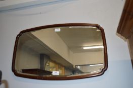 Vintage Mahogany Framed Bevelled Edge Mirror