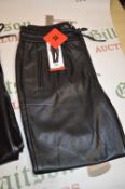 *Hillary Radley Faux Leather Trousers Brown Size: Large