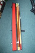 BCE Alex Higgins Snooker Cue with Case