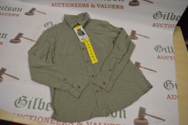 *32 Degrees Cool Ladies Green Denim Style Shirt Size: Small