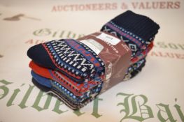 *Kuki Nordic Collection 4 Pack of Gents Socks Size 7 - 11