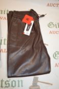 *Pair of Hillary Radley Faux Brown Leather Trousers Size: Medium