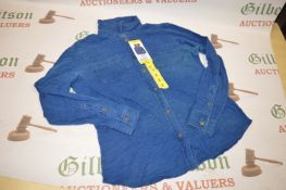 *32 Degrees Cool Ladies Denim Style Blue Long Sleeve Shirt Size: Small