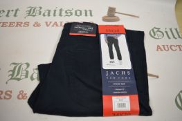 *Pair of Jachs New York Straight Fit 5 Pocket Chino Style Trousers - Black