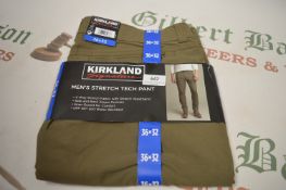 *Pair of Mens Stretch Trousers Size 36 x 32 - Khaki