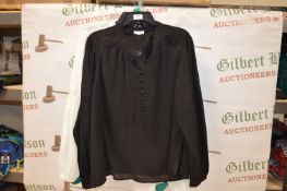 *Ella Moss Long Sleeve Button Up Top Size: XL - Black