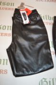 *Pair of Hillary Radley Faux Black Leather Trousers Size: Medium