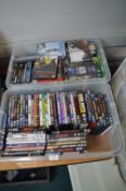 Two Storage Containers of DVDs