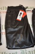 *Pair of Hillary Radley Faux Black Leather Trousers Size: Medium