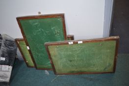 Three Green Bays Wood Framed Noticeboards