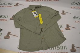 *32 Degrees Cool Ladies Green Denim Style Shirt Size: Small