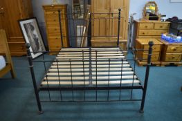 Metal Framed Double Bed - (Frame Only)
