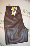 *Pair of Hillary Radley Faux Leather Trousers Brown Size: Small