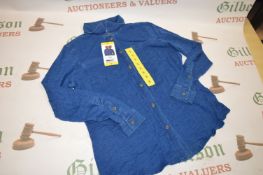 *32 Degrees Cool Ladies Denim Style Blue Long Sleeve Shirt Size: Small