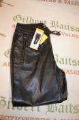 *Pair of Hillary Radley Faux Leather Trousers Black Size: Small
