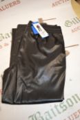 *Hillary Radley Faux Leather Trousers Black Size: Large