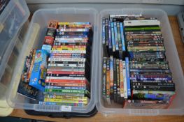 Two Storage Boxes of DVDs