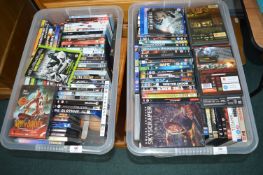 Two Storage Boxes of DVDs