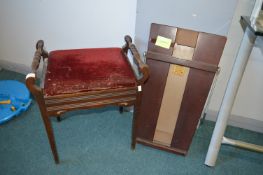 Edwardian Piano Stool, and a Corby Trouser Press