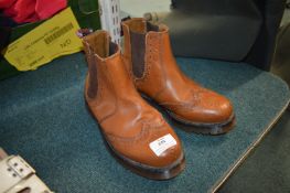 Pair of HX Brogue Leather Ankle Boots Size: 7
