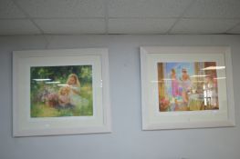 Pair of Framed Prints Signed T. Nutkin