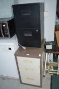 Two Metal Filing Cabinets