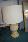 Large Table Lamp with Cream Shade
