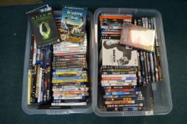 Two Storage Boxes of DVDs