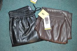 *2x Hilary Radley Faux Leather Trousers Size: S