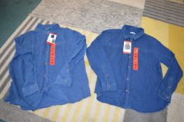 *2x 32 Degrees Cool lady's Denim Shirts Size: M