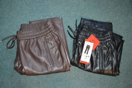 *2x Hilary Radley Faux Leather Trousers Size: M