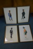 Four Vintage Military Prints by P.H. Smitherman