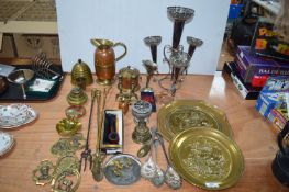 Brassware and an EPNS Epergne