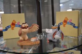 Disney Winnie the Pooh Owl & Eeyore Figures