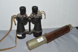 Victorian Telescope plus Vintage Binoculars