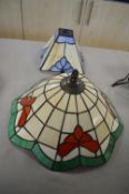 Two Leaded Glass Lampshades (both AF)