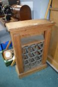 Solid Pine & Metal Wine Rack