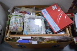 Large Box of Craft Items and Card Making Accessori